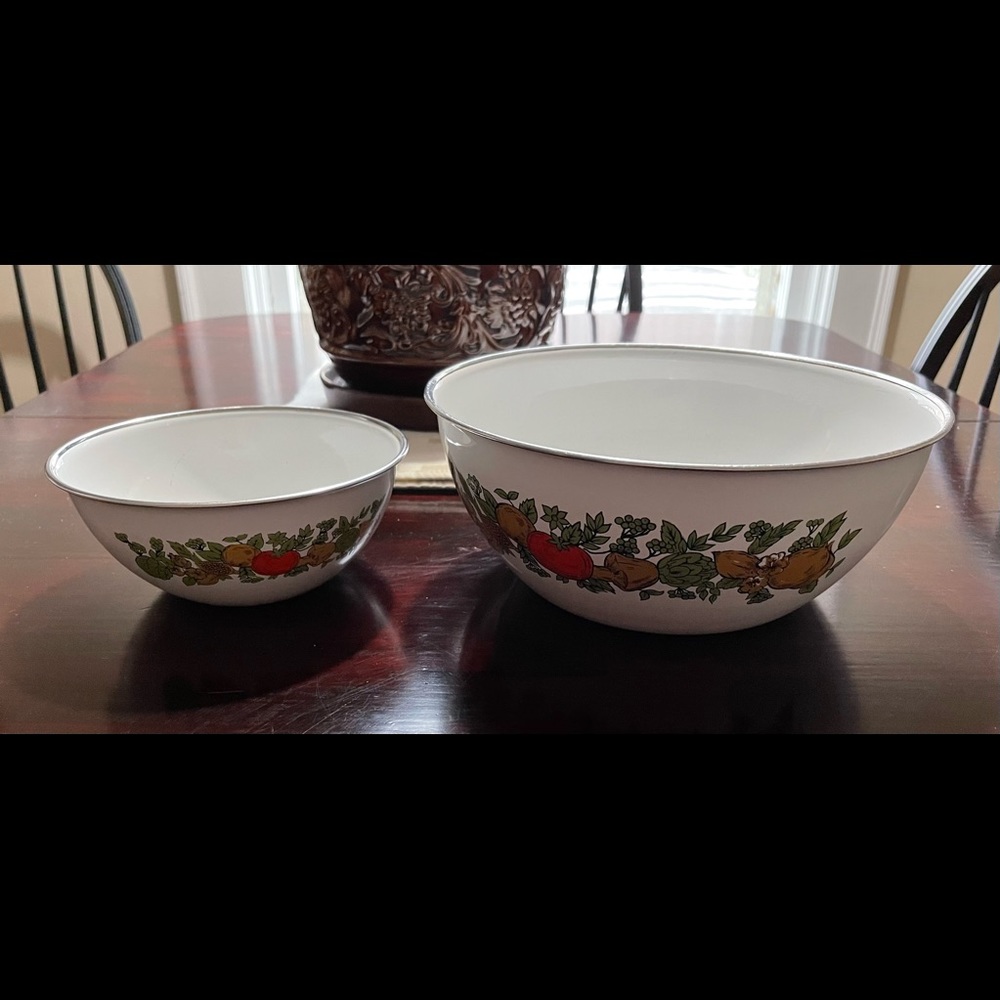 Vintage Lenovo Ware Japan Spice O’Life Metal Bowls